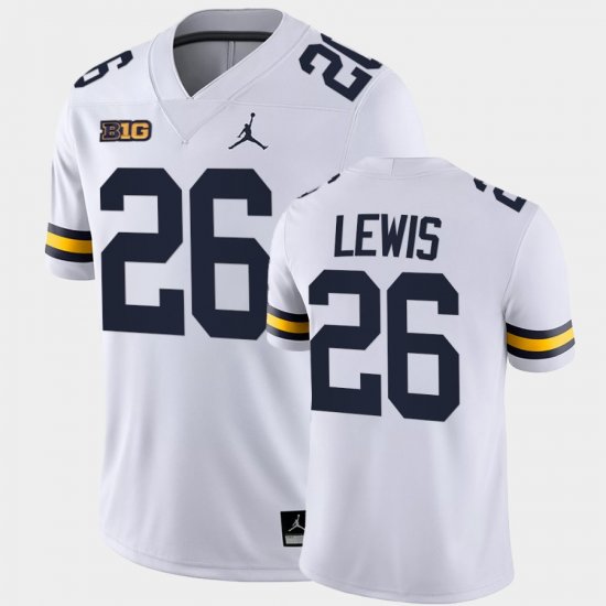 #26 Jourdan Lewis Michigan Wolverines Alumni Game Mens White Jersey 522988-385