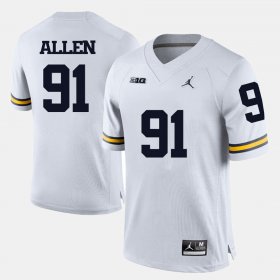 #91 Kenny Allen College Football Michigan Men White Jersey 303548-687