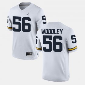 #56 Lamarr Woodley Alumni Football Game Michigan Mens White Jersey 249274-804