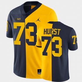 #73 Maurice Hurst Split Edition University of Michigan Alumni Mens Navy Maize Jersey 195795-197