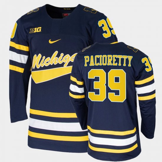 #39 Max Pacioretty College Hockey Wolverines Alumni Men Navy Jersey 711334-836