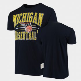 Basketball Hoop Michigan Original Retro Men's Navy T-Shirt 176342-910 Basketball Hoop Michigan Original Retro Men's Navy T-Shirt 176342-910