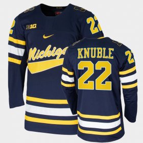 #22 Mike Knuble College Hockey Michigan Wolverines Alumni Mens Navy Jersey 934047-226