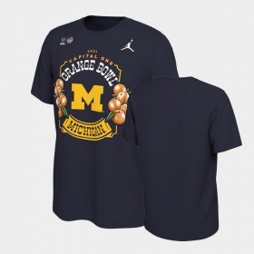 College Football Michigan 2021 Orange Bowl Illustrated Men Navy T-Shirt 496835-128 College Football Michigan 2021 Orange Bowl Illustrated Men Navy T-Shirt 496835-128