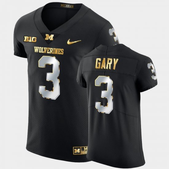 #3 Rashan Gary Golden Edition Michigan Alumni Men\'s Black Jersey 240664-603