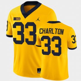 #33 Taco Charlton Michigan Alumni Limited Mens Maize Jersey 633885-703