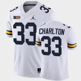 #33 Taco Charlton Michigan Alumni Game Men's White Jersey 482393-148