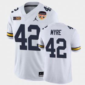 #42 Tate Myre 2021 Orange Bowl Wolverines Game Men's White Jersey 869966-428