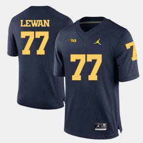 #77 Taylor Lewan College Football Michigan Wolverines Men Navy Blue Jersey 373800-572