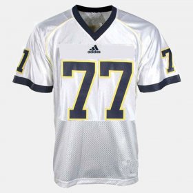 #77 Taylor Lewan College Football Michigan Wolverines Youth White Jersey 901975-647