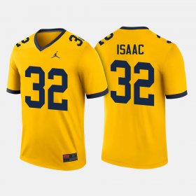 #32 Ty Isaac College Football Michigan Mens Maize Jersey 125385-402 #32 Ty Isaac College Football Michigan Mens Maize Jersey 125385-402
