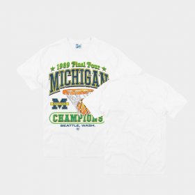 College Basketball Michigan 1989 CHAMPS 47 Vintage Tubular Unisex White T-Shirt 202225-694 College Basketball Michigan 1989 CHAMPS 47 Vintage Tubular Unisex White T-Shirt 202225-694