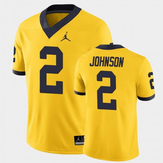 #2 Will Johnson Game Michigan Men Maize Jersey 327594-957