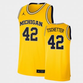 #42 Will Tschetter Limited Michigan Wolverines Men's Maize Jersey 958935-613