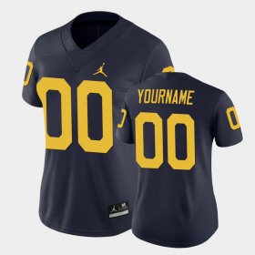 #00 Custom Game Michigan Wolverines College Football Women Navy Jersey 618671-300 #00 Custom Game Michigan Wolverines College Football Women Navy Jersey 618671-300