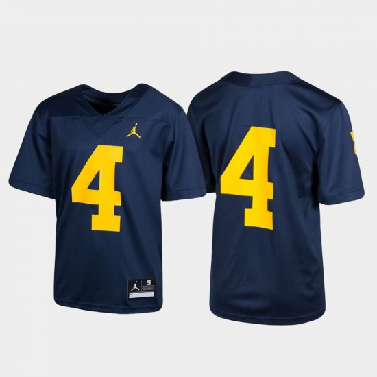 #4 Untouchable Michigan Football Youth Navy Jersey 576143-710