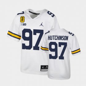 #97 Aidan Hutchinson College Football Michigan TM 42 Football Youth White Jersey 558079-140