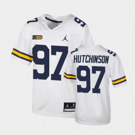 #97 Aidan Hutchinson Untouchable University of Michigan Football Youth White Jersey 357451-636