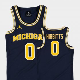 #0 Brent Hibbitts Replica University of Michigan College Basketball Youth Navy Jersey 792445-529