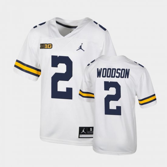 #2 Charles Woodson Untouchable Michigan Wolverines Football Youth White Jersey 471501-846