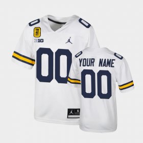 #00 Custom College Football Michigan TM 42 Football Youth White Jersey 298991-911 #00 Custom College Football Michigan TM 42 Football Youth White Jersey 298991-911