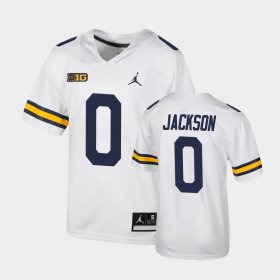 #0 Giles Jackson Untouchable University of Michigan Football Youth White Jersey 797150-194