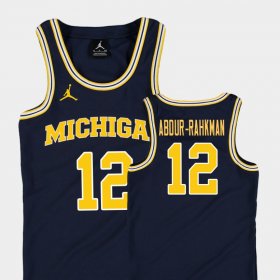 #12 Muhammad-Ali Abdur-Rahkman Replica Wolverines College Basketball Youth Navy Jersey 422431-576