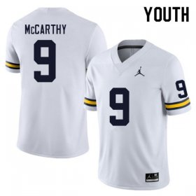 #9 J.J. McCarthy College Football Michigan Youth White Jersey 240726-698